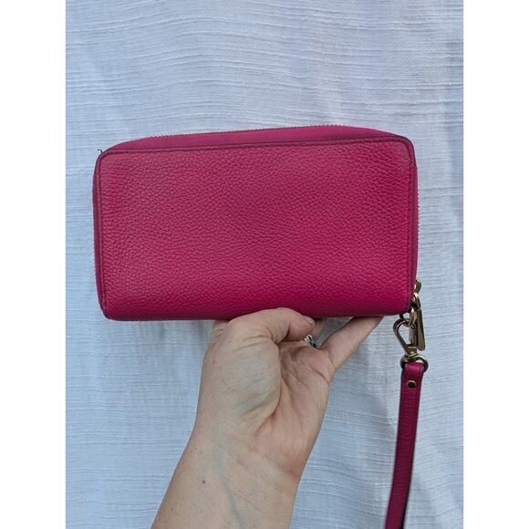 Michael Kors Jet Set Travel Flat Multifunction Phone Case Wallet Electric Pink - Picture 3 of 8